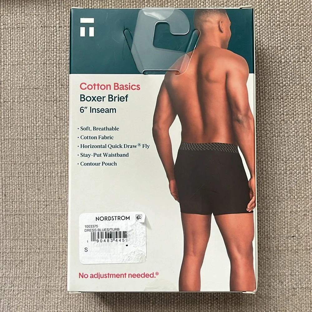 NIB Tommy John Boxer Briefs Cotton Basics Size Small